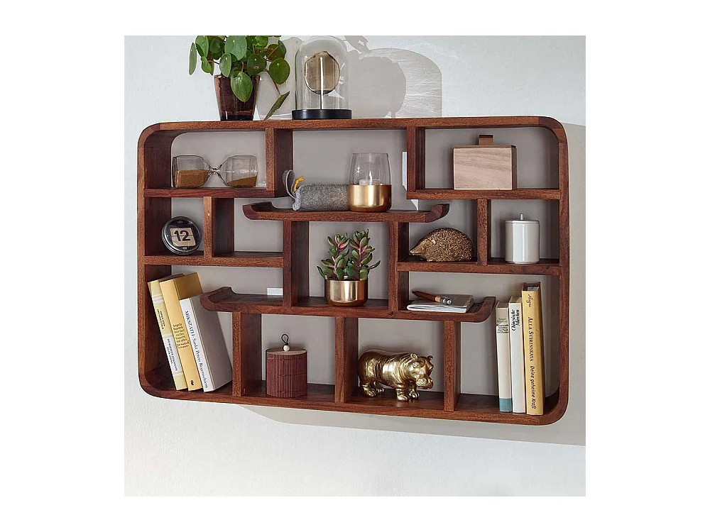 Echtholz Regal in Sheeshamfarben modernem Design