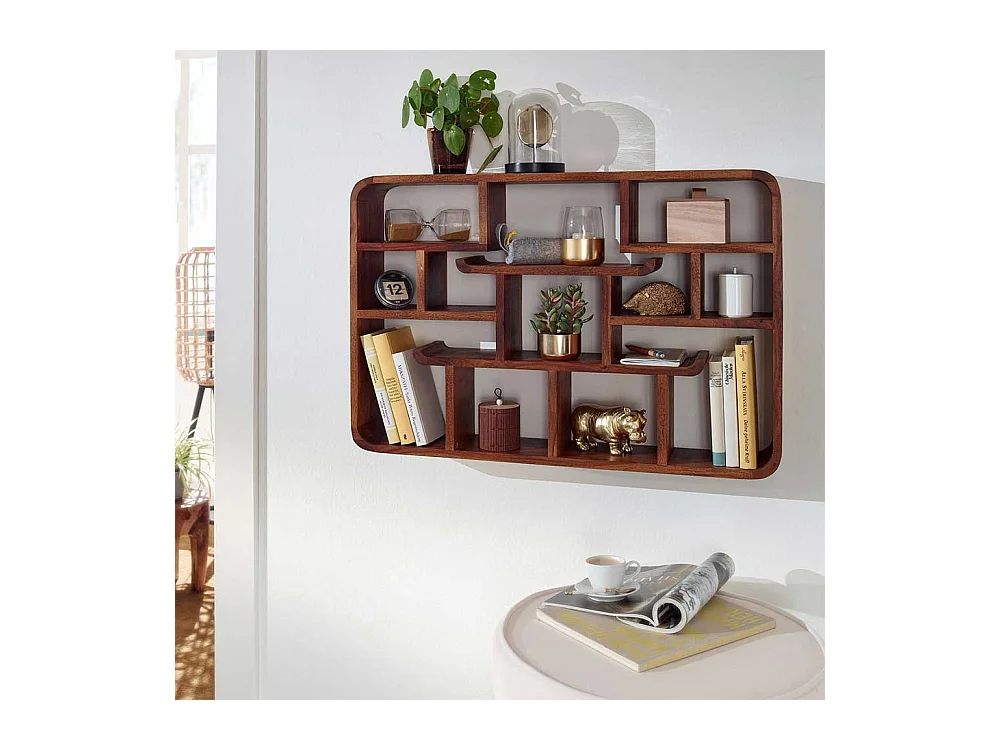 Echtholz Regal in Sheeshamfarben modernem Design