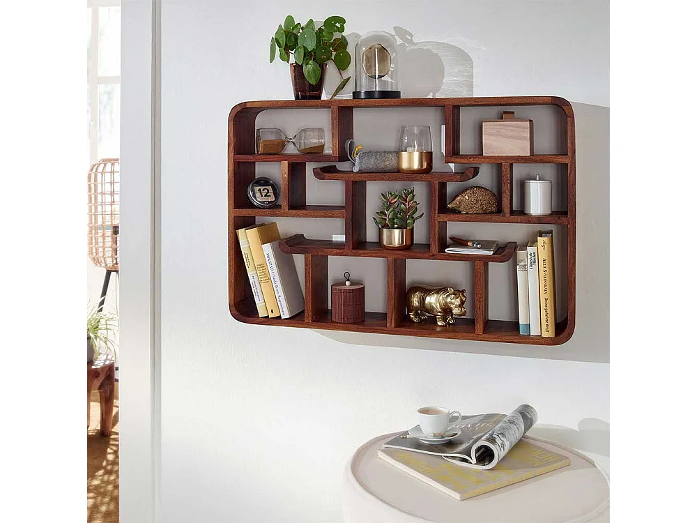 Echtholz Regal in Sheeshamfarben modernem Design