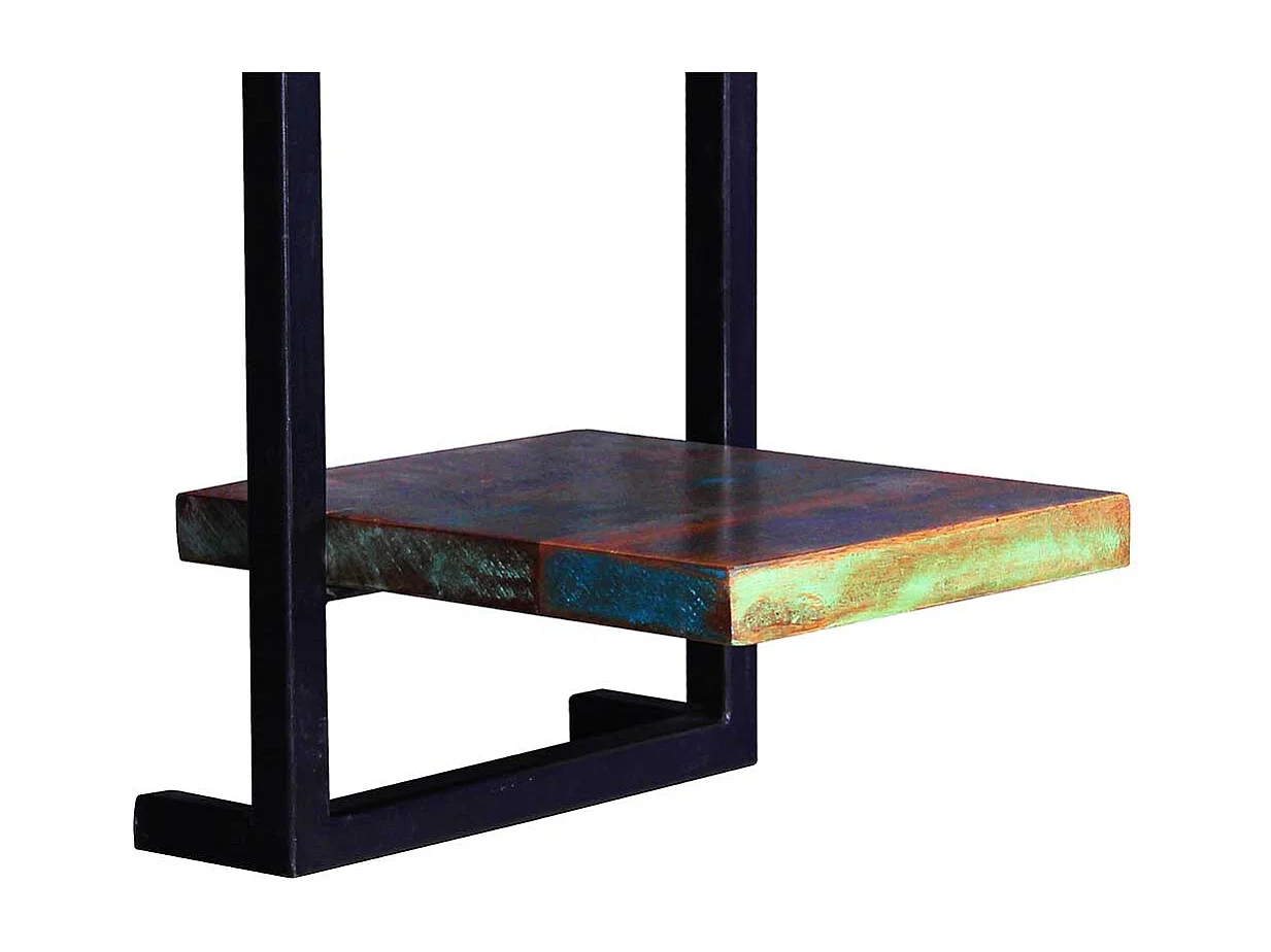 Wand Regal in Bunt und Schwarz Shabby Chic Stil