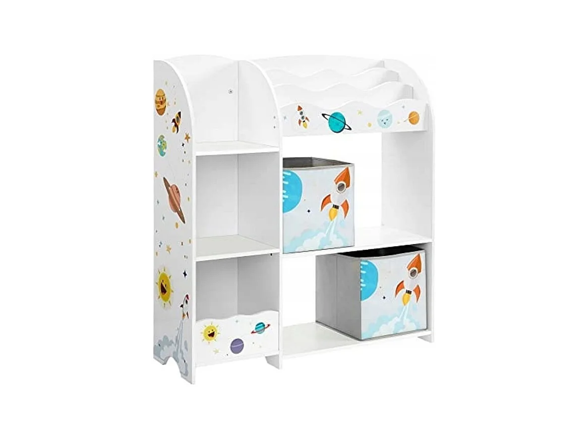 Valora Speelgoedplank met Vakken en Doosjes Multicolor kinderkamers