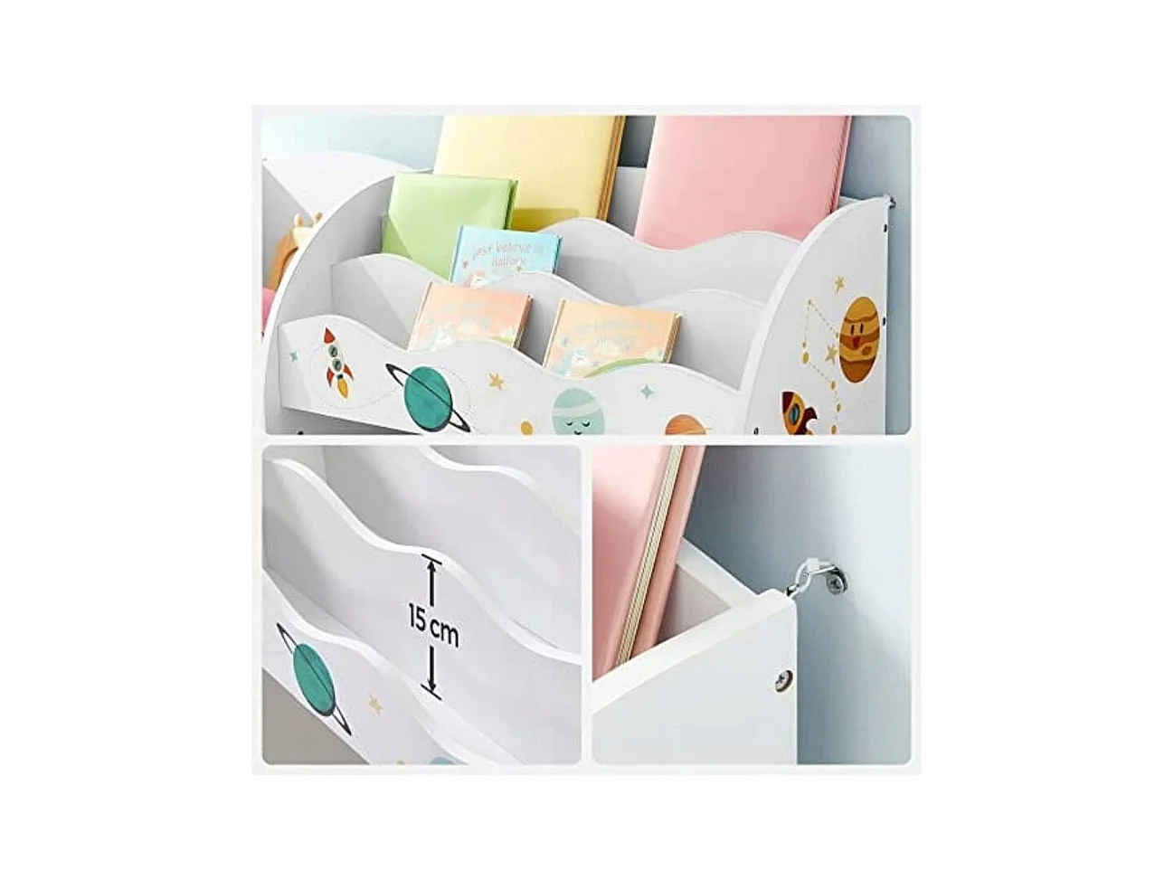 Valora Speelgoedplank met Vakken en Doosjes Multicolor kinderkamers