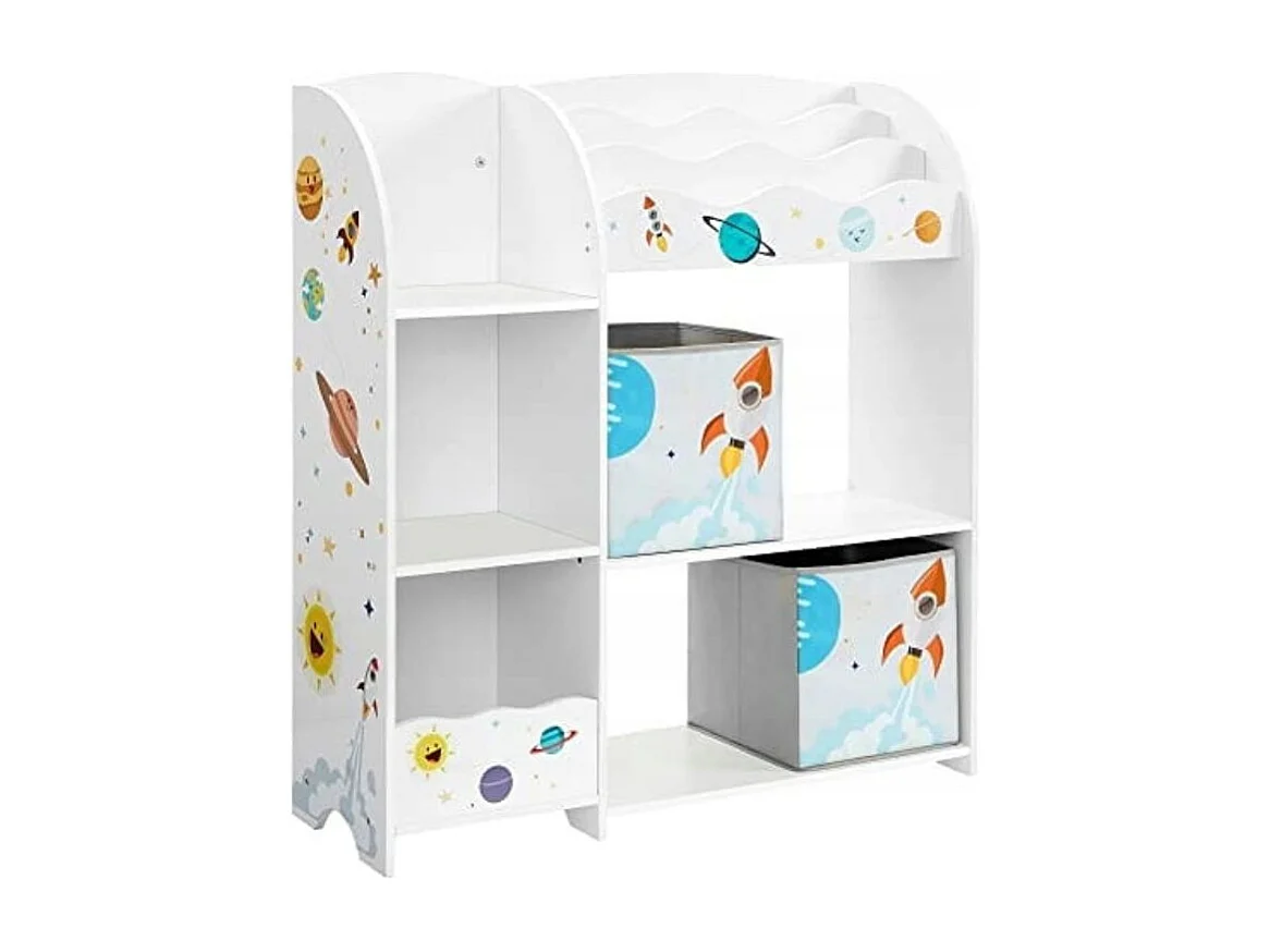 Valora Speelgoedplank met Vakken en Doosjes Multicolor kinderkamers