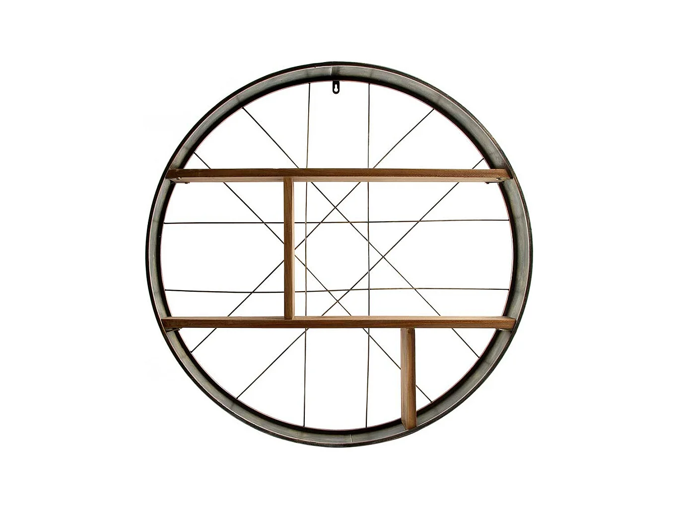 Factory Regal rund 79 cm breit Metall und Holzwerkstoff