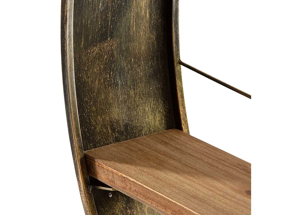 Factory Regal rund 79 cm breit Metall und Holzwerkstoff