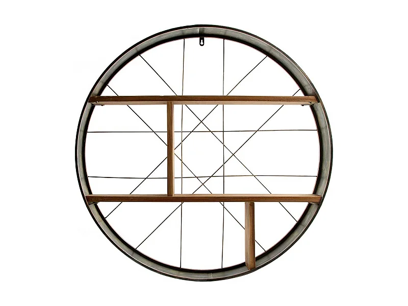 Factory Regal rund 79 cm breit Metall und Holzwerkstoff