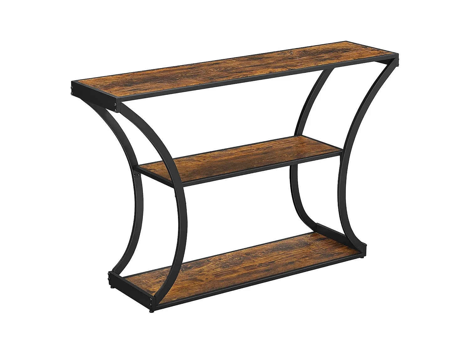 Valora Rustieke Bruine Consoletafel Loft Stijl met Planken