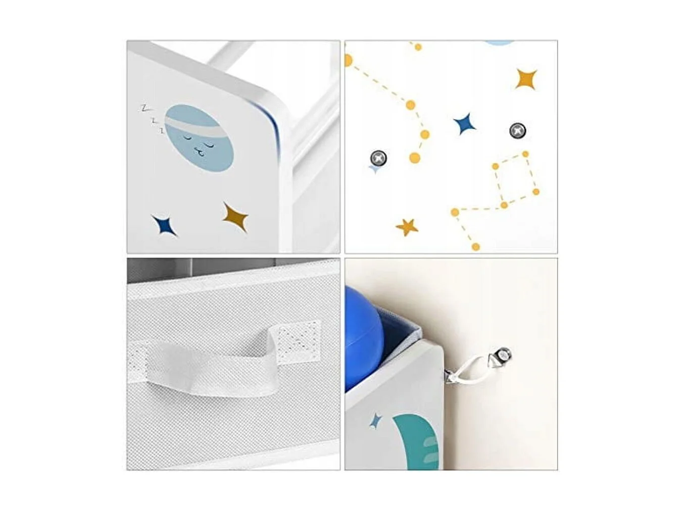 Półka zabawki Valora 9 pojemników wyjmowanych wielokolorowa dziecięca