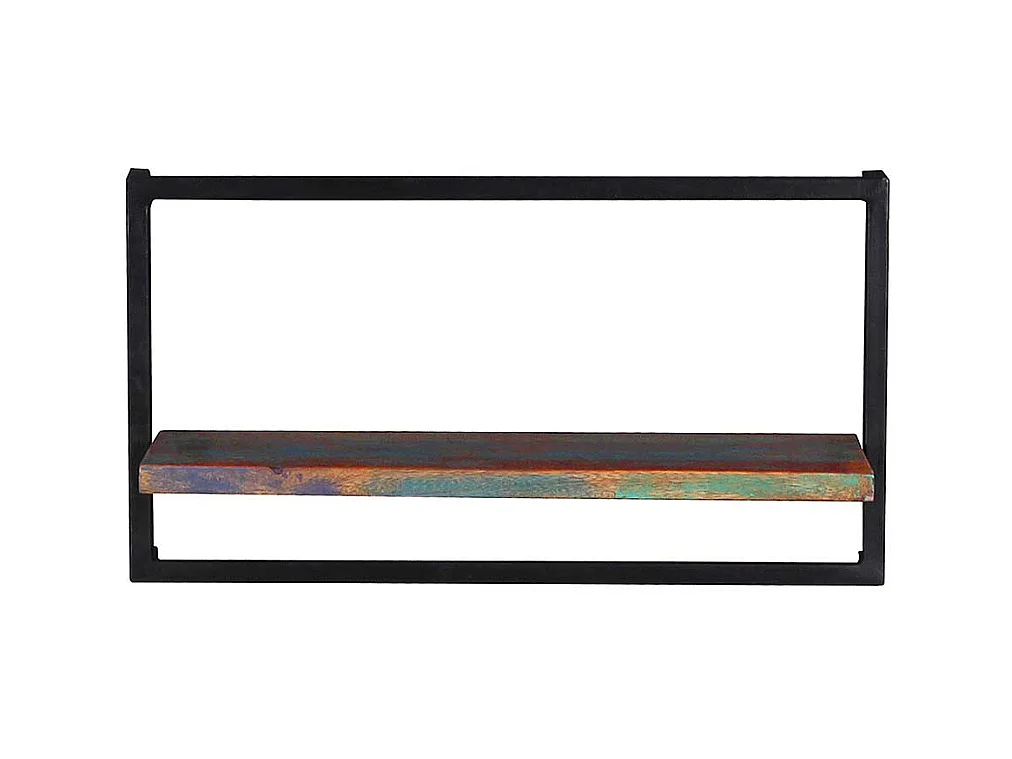 Wandregal in Bunt und Schwarz Shabby Chic Stil