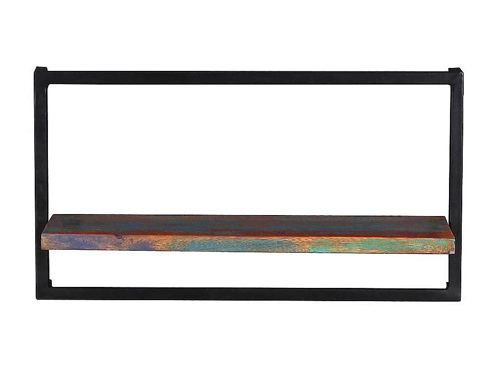 Wandregal in Bunt und Schwarz Shabby Chic Stil