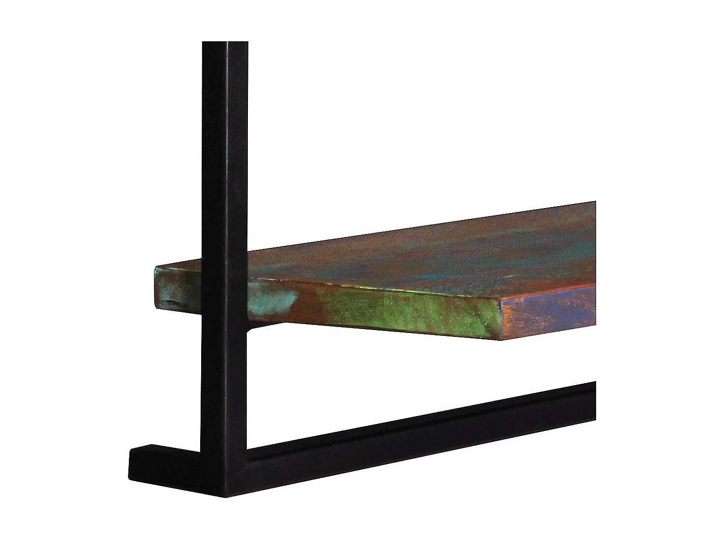 Wandregal in Bunt und Schwarz Shabby Chic Stil