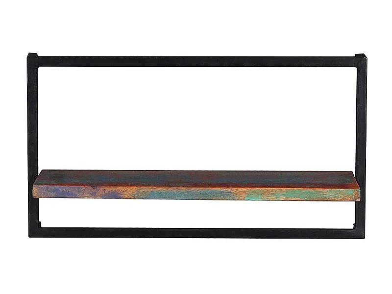 Wandregal in Bunt und Schwarz Shabby Chic Stil