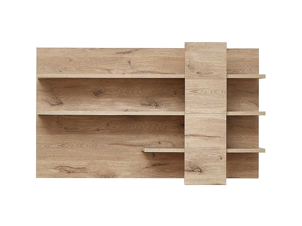 Wohnzimmer Regal Wand in Wildeichefarben 140 cm breit 86 cm hoch