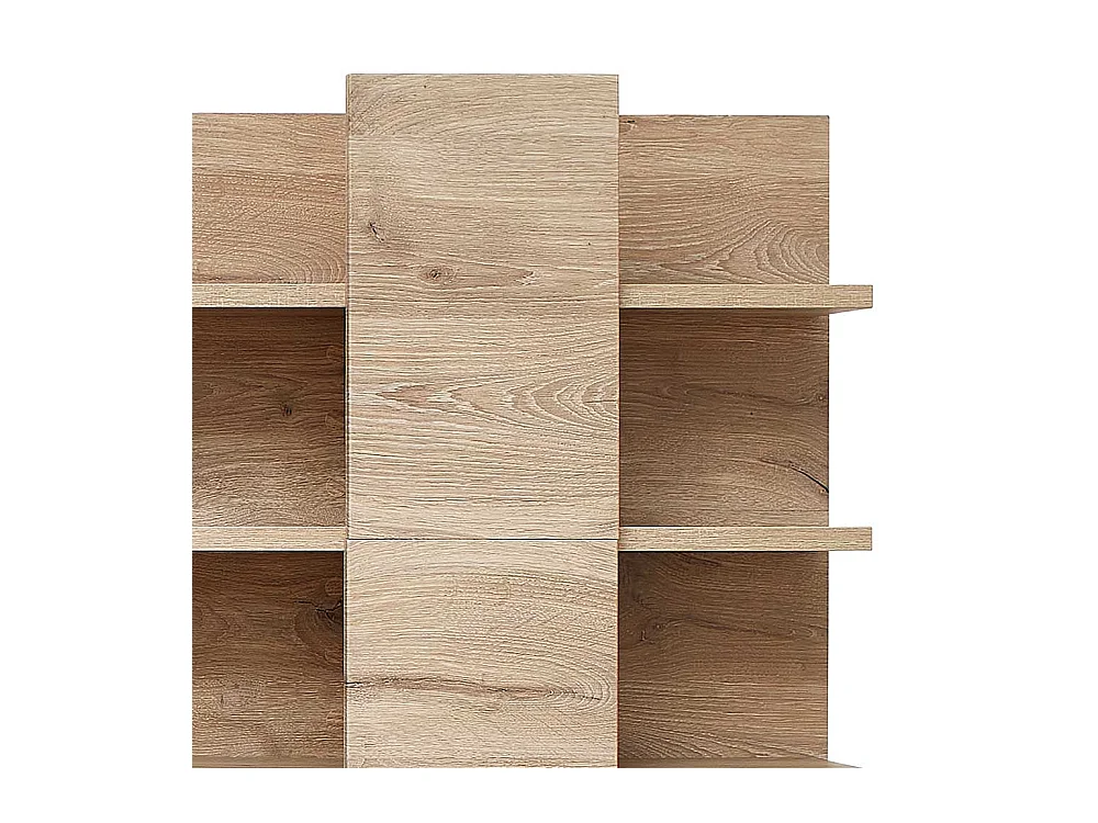 Wohnzimmer Regal Wand in Wildeichefarben 140 cm breit 86 cm hoch