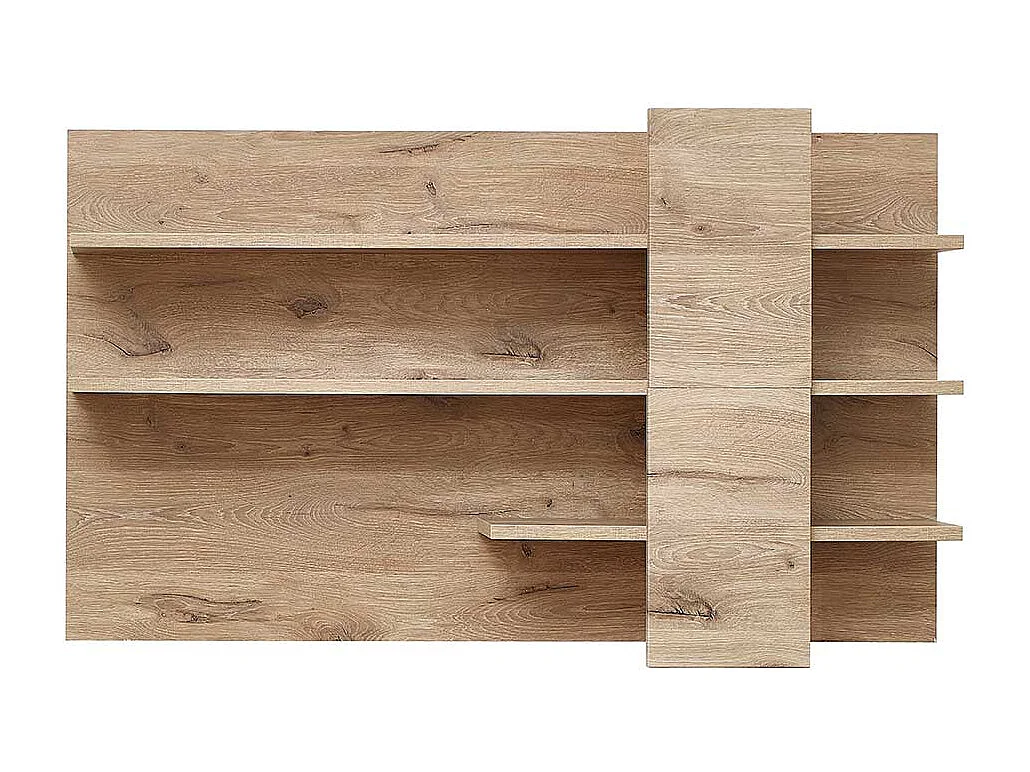 Wohnzimmer Regal Wand in Wildeichefarben 140 cm breit 86 cm hoch