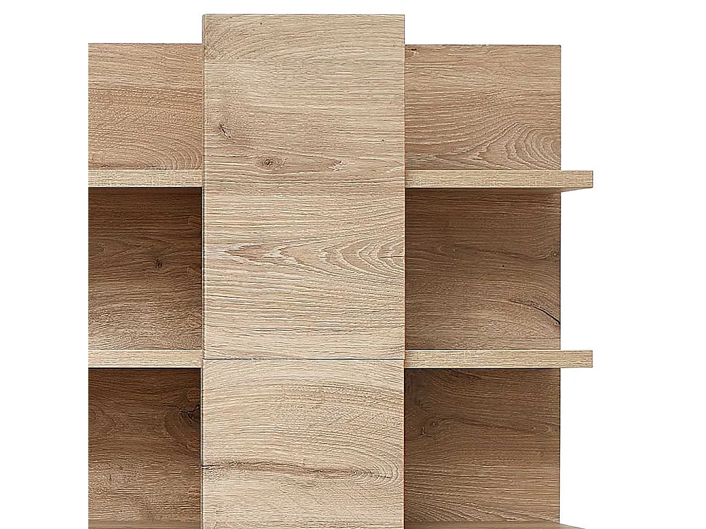 Wohnzimmer Regal Wand in Wildeichefarben 140 cm breit 86 cm hoch