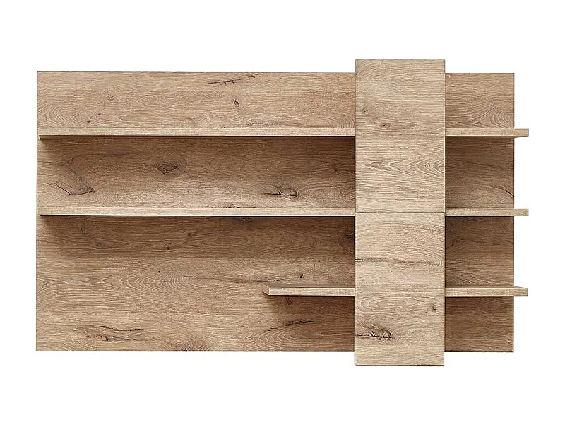 Wohnzimmer Regal Wand in Wildeichefarben 140 cm breit 86 cm hoch