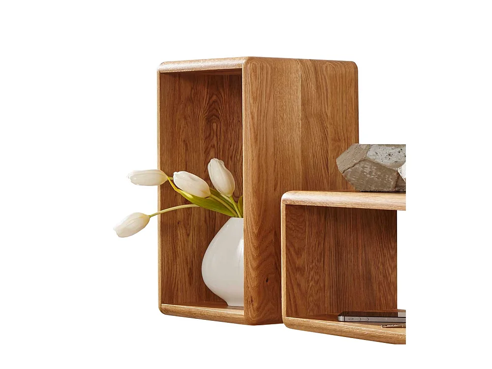 Wandregal Set aus Wildeiche Massivholz kaufen (dreiteilig)