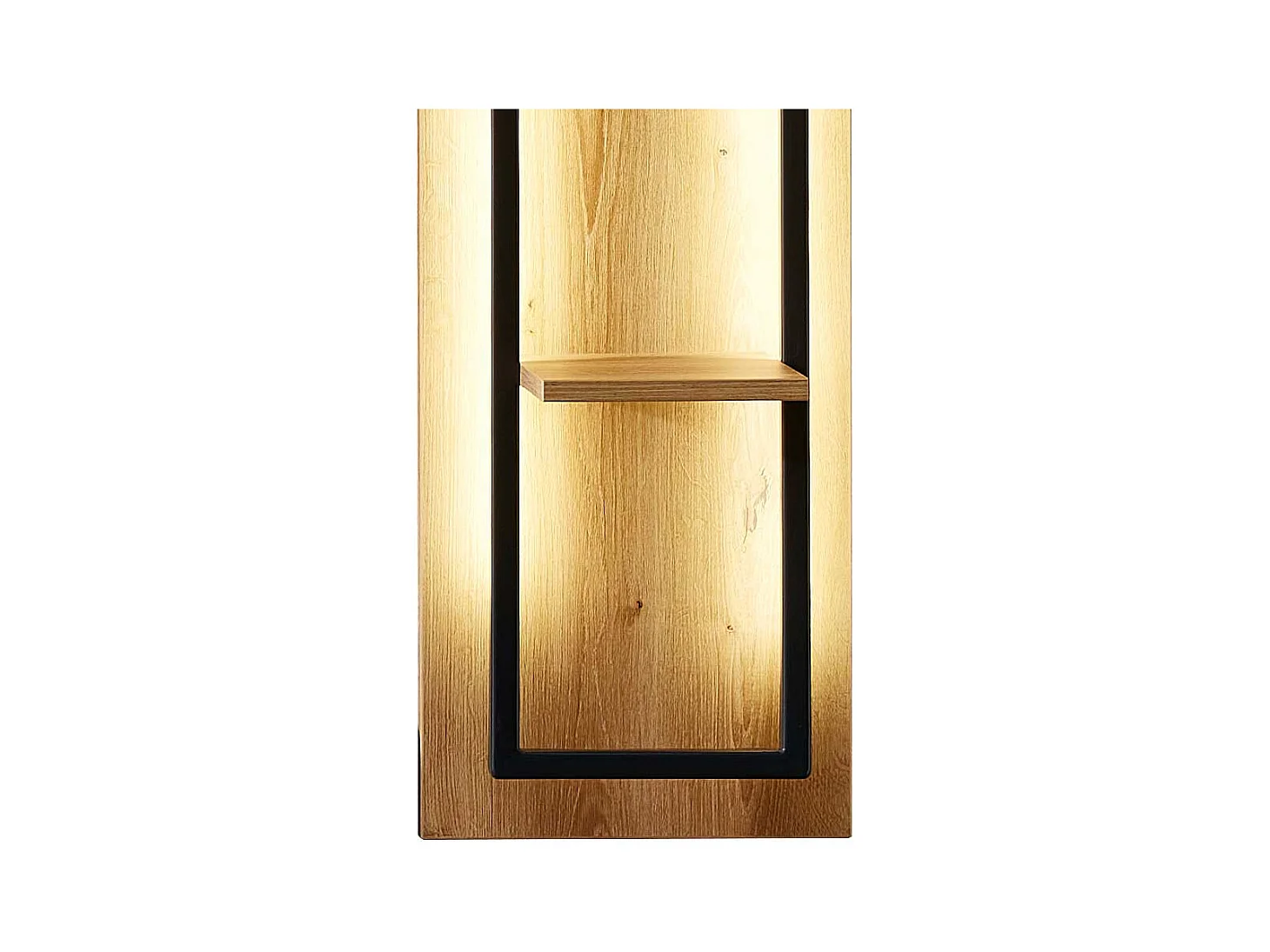 Hängeregal in Wildeichefarben LED Beleuchtung