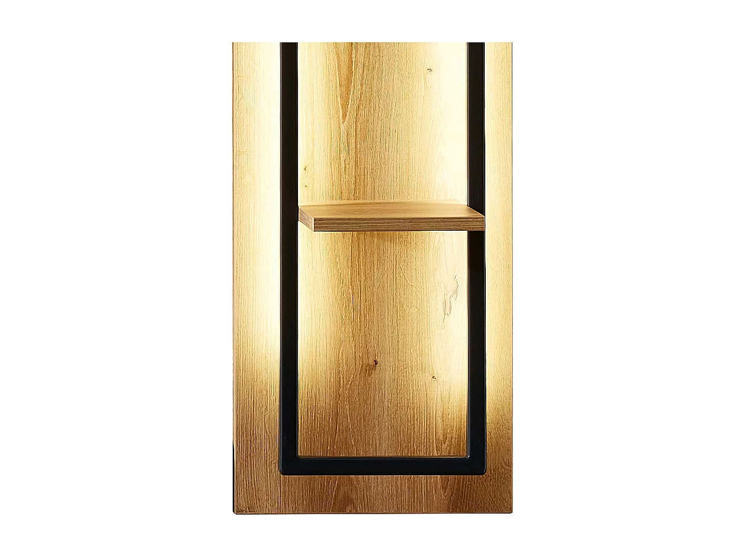 Hängeregal in Wildeichefarben LED Beleuchtung