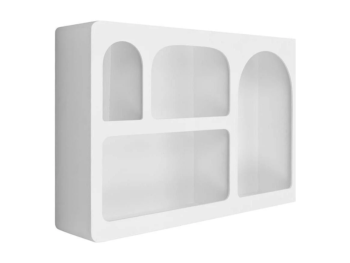 Hängeregal Wohnzimmerregal im Skandi Design in Weiß