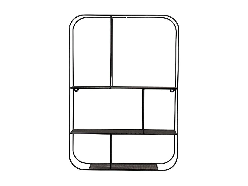 Kleines Hängeregal in Schwarz Metall