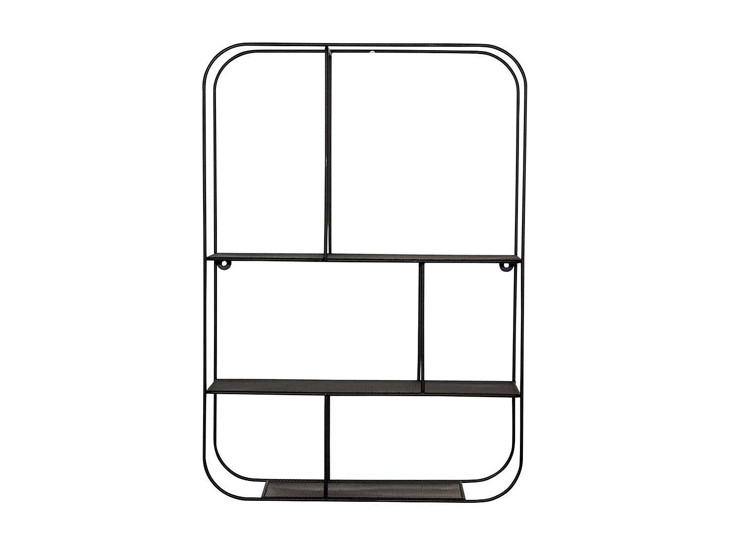 Kleines Hängeregal in Schwarz Metall