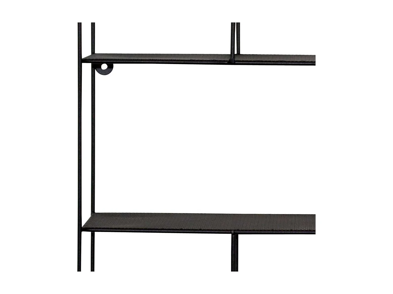 Kleines Hängeregal in Schwarz Metall