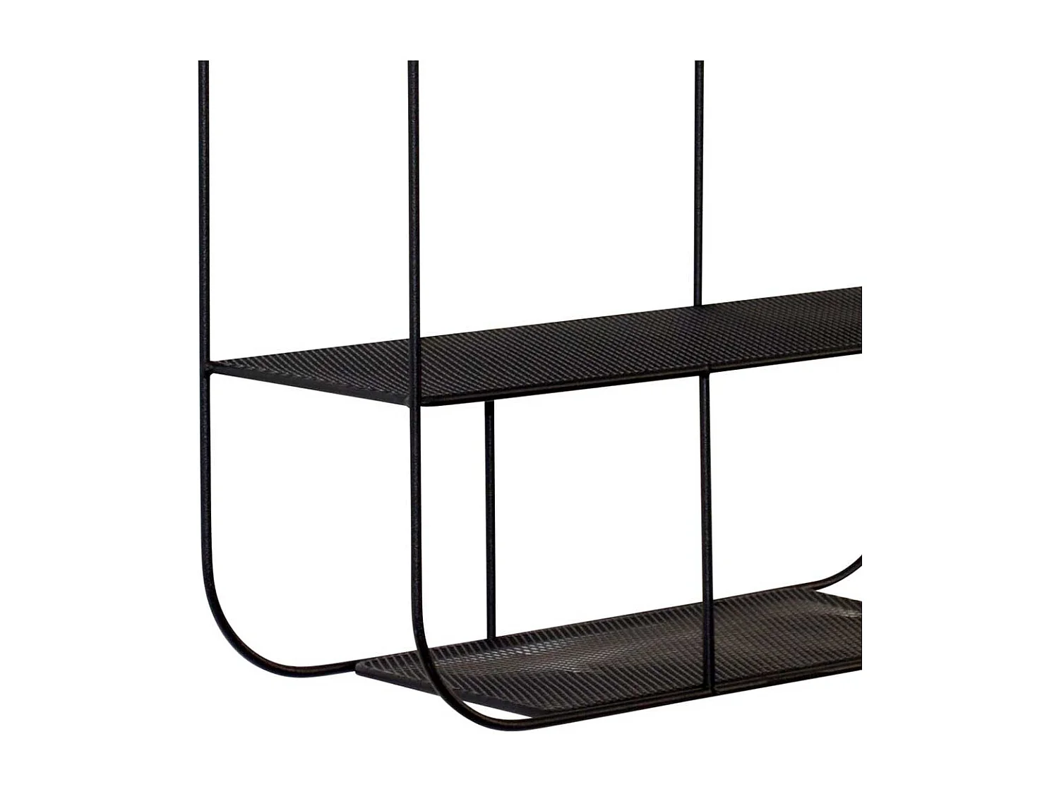 Kleines Hängeregal in Schwarz Metall