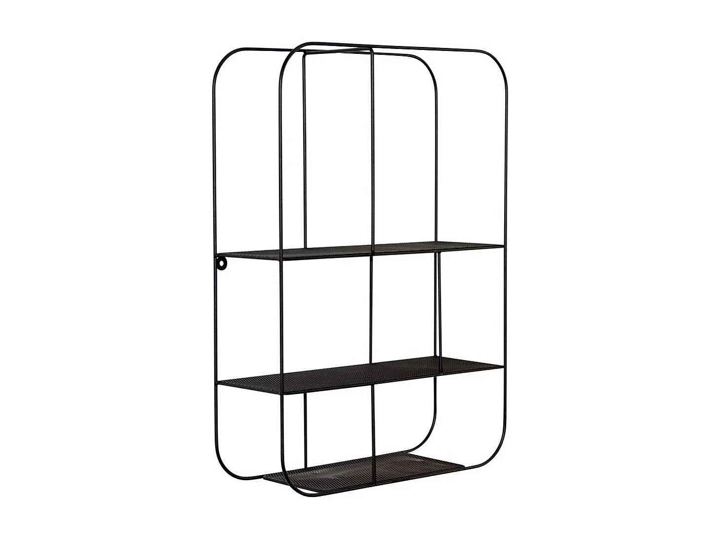 Kleines Hängeregal in Schwarz Metall