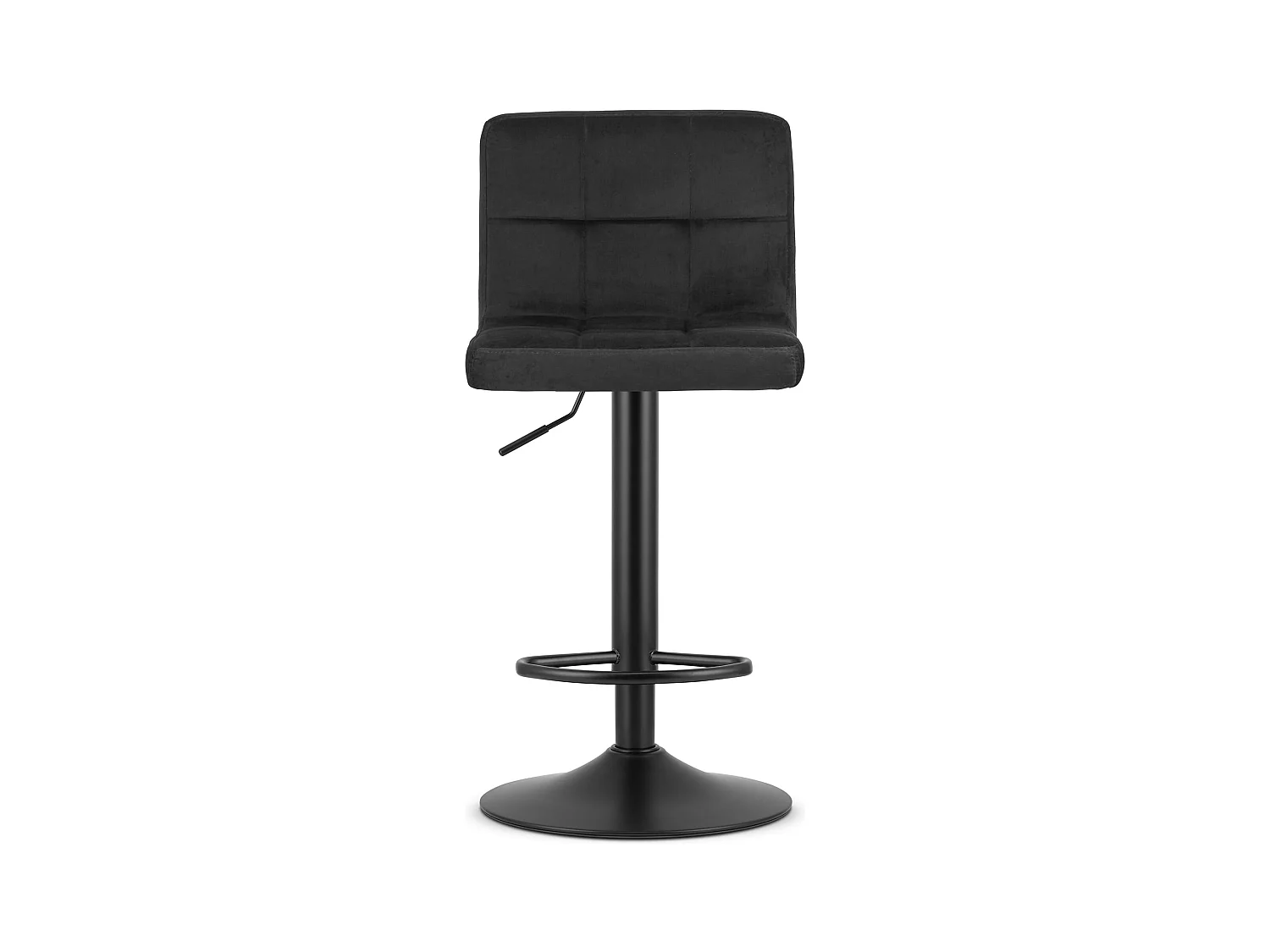 Tabouret pivotant Valora HAXU velours noir base noire x 2 | rotatif