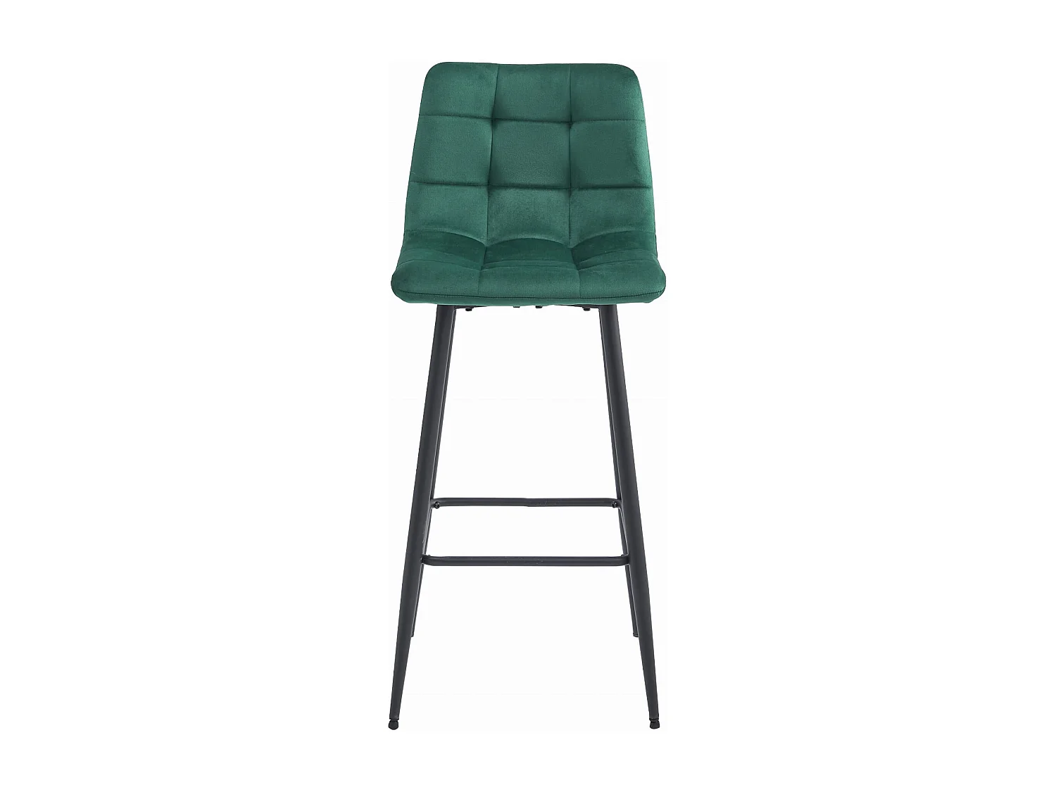 Valora TEOTO Banco de bar em veludo verde escuro com pernas de aço preto x1