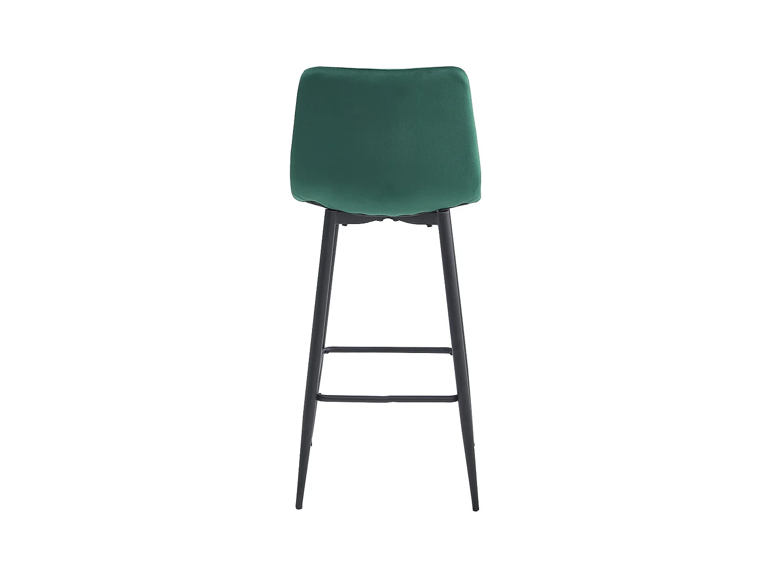 Tabourets de bar Valora TEOTO en velours vert foncé avec pieds en acier noir x3