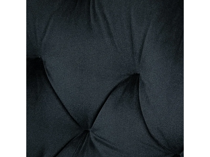 Fauteuil pivotant pour bureau, chaise de direction réglable en hauteur, siège rembourré en polyester velours noir, dimensions 60x61x81-91 cm