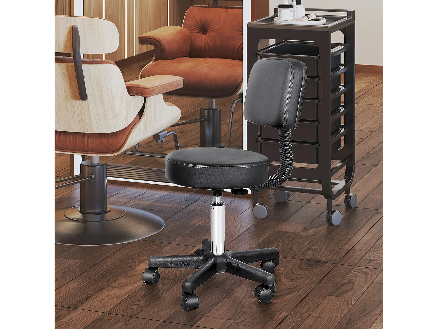 Tabouret de travail pivotant, siège professionnel pour salon ou esthétique, tabouret ergonomique pour bureau, maquillage