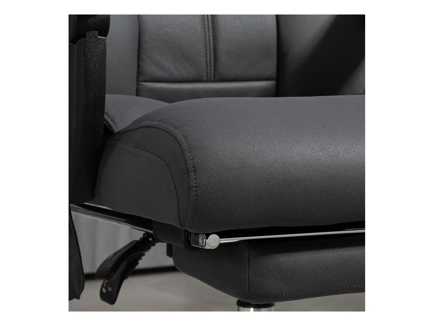 Fauteuil de bureau ergonomique avec fonction massage, réglable en hauteur, assise confortable gris, idéal pour bureau et home office