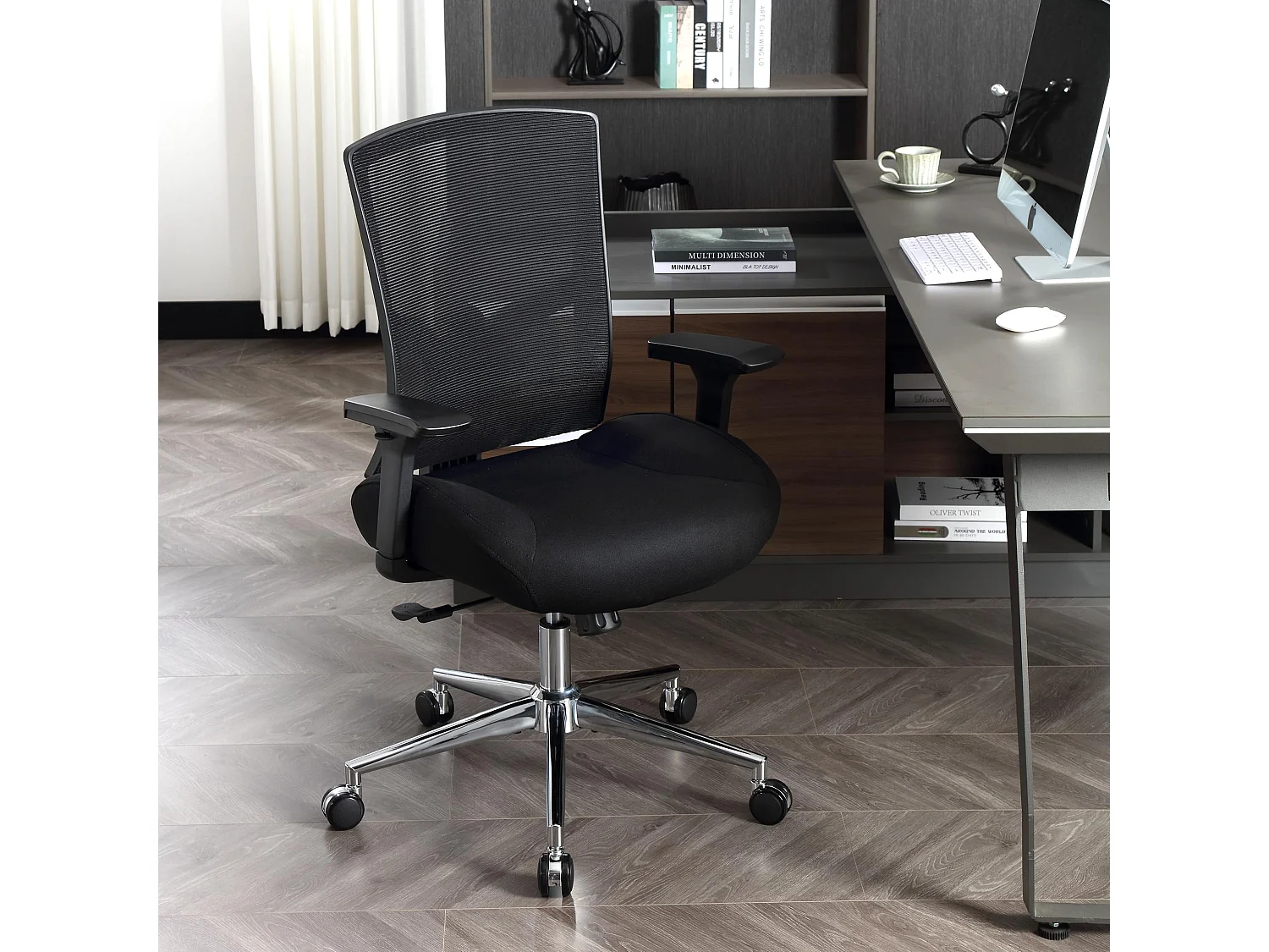 Chaise de bureau ergonomique 200 kg, coussin 3D ultra doux, accoudoirs 4D réglables, support lombaire ajustable, dossier mesh respirant, bascule 105° confortable