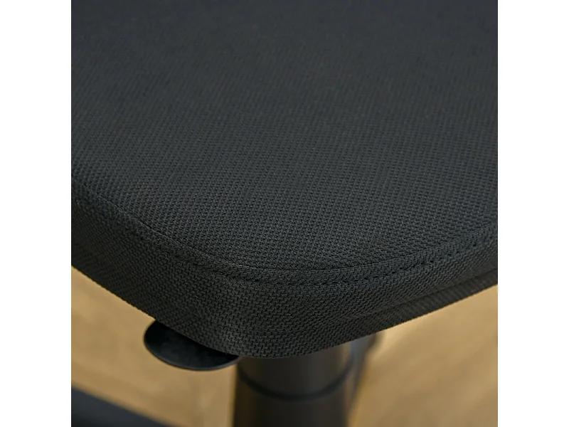 Chaise de bureau ergonomique, pivotante et réglable en hauteur, design compact gain de place, noir, idéale pour bureau ou home office