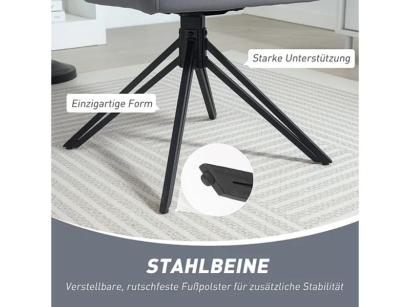 Silla de comedor, con reposabrazos, tapizado en terciopelo, diseño retro, estructura de acero, color gris, para cocina o salón, 58x60,5x79 cm