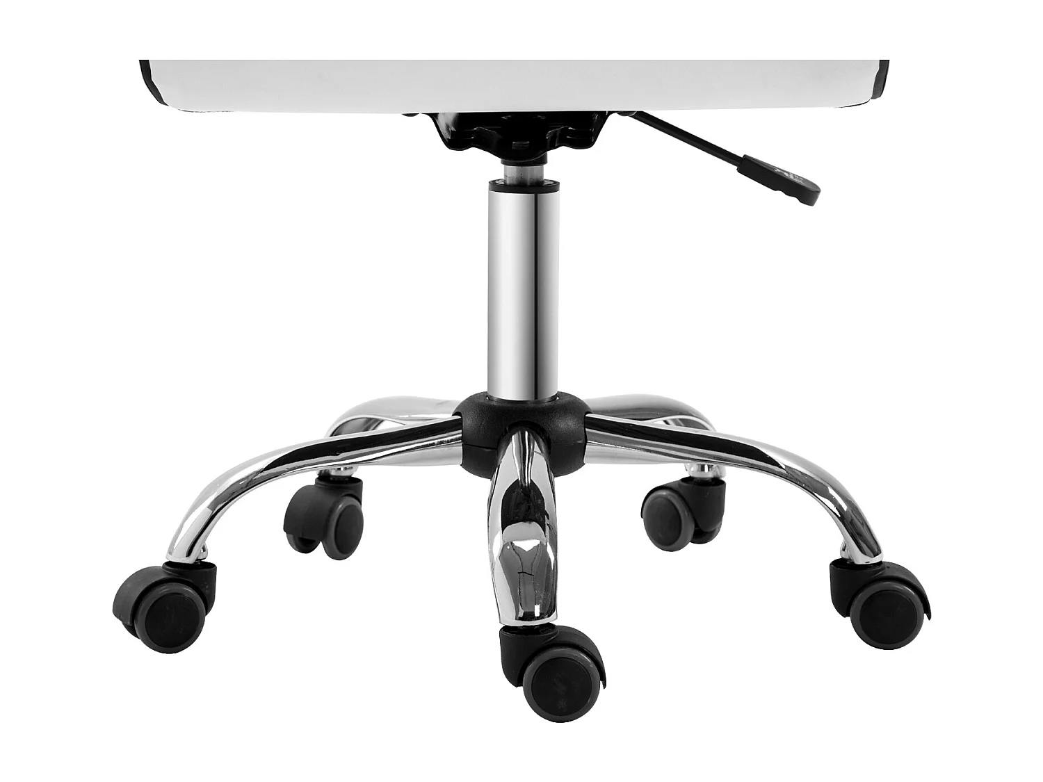 Chaise de bureau ergonomique, réglable en hauteur, confortable, cuir blanc, supporte jusqu'à 120 kg, idéale pour salon ou bureau