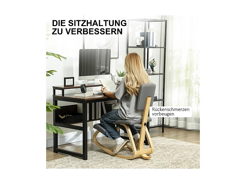 Chaise ergonomique à genoux, siège de santé pour maison, bureau et méditation, confortable, couleur gris