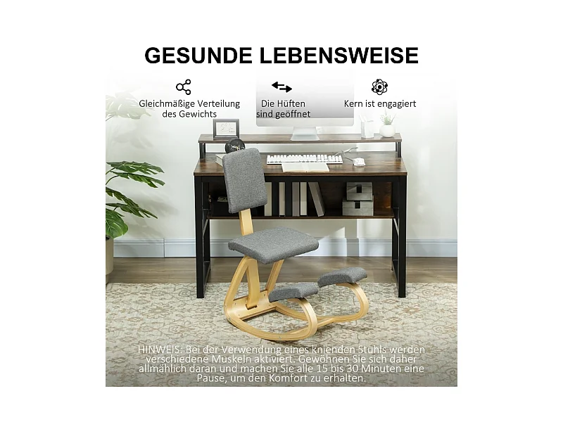 Chaise ergonomique à genoux, siège de santé pour maison, bureau et méditation, confortable, couleur gris