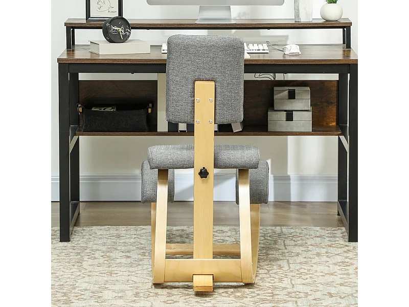 Chaise ergonomique à genoux, siège de santé pour maison, bureau et méditation, confortable, couleur gris