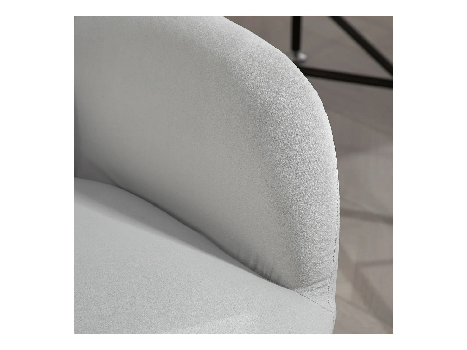 Fauteuil pivotant moderne, réglable en hauteur, avec accoudoirs, pour bureau ou salon, velours gris clair, supporte jusqu'à 120 kg