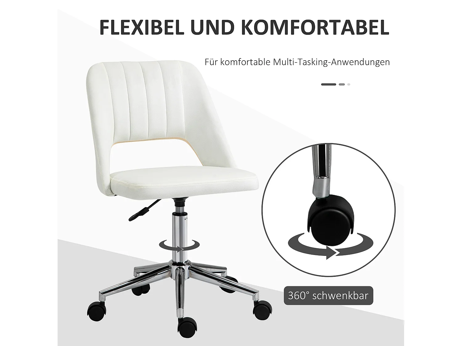 Fauteuil pivotant beige, réglable en hauteur, ergonomique et moderne, compact, idéal pour bureau ou salon, confort optimal et design élégant