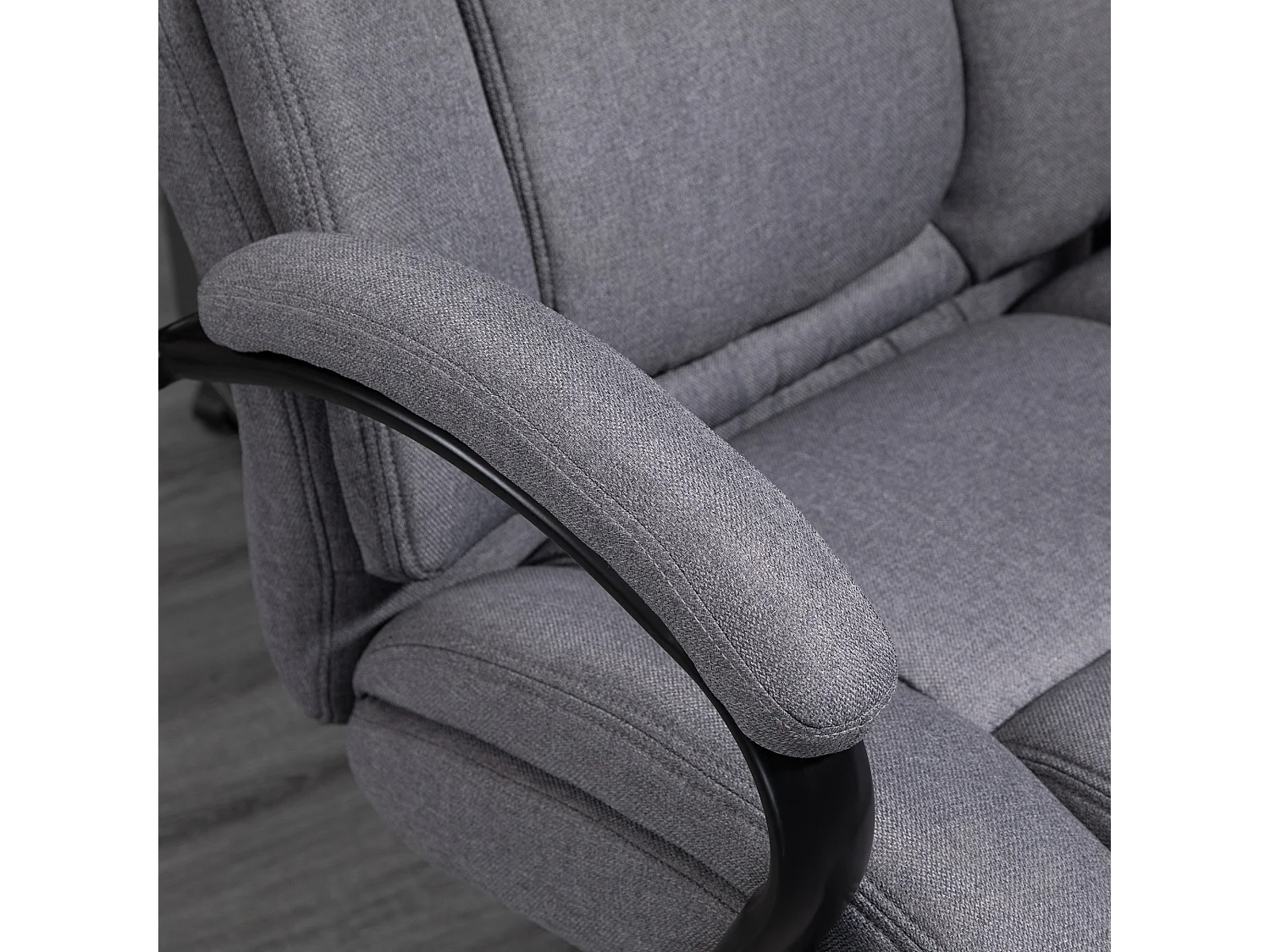 Fauteuil de bureau ergonomique avec fonction basculante, assise épaisse et rembourrée, supporte jusqu'à 220 kg, idéal pour le travail ou le gaming