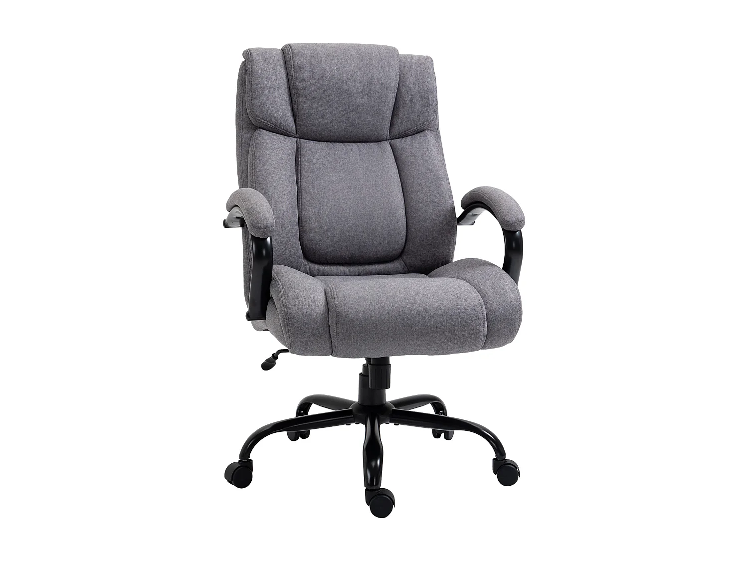 Fauteuil de bureau ergonomique avec fonction basculante, assise épaisse et rembourrée, supporte jusqu'à 220 kg, idéal pour le travail ou le gaming