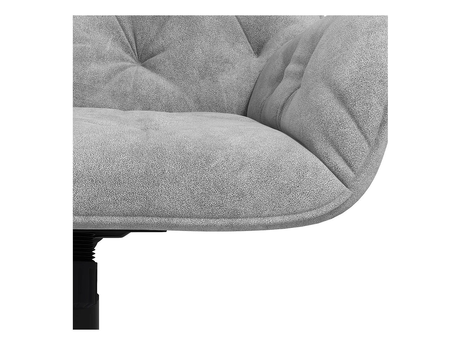 Chaise de bureau pivotante ergonomique en velours, hauteur réglable, gris clair, design confortable et élégant pour salon et espace de travail