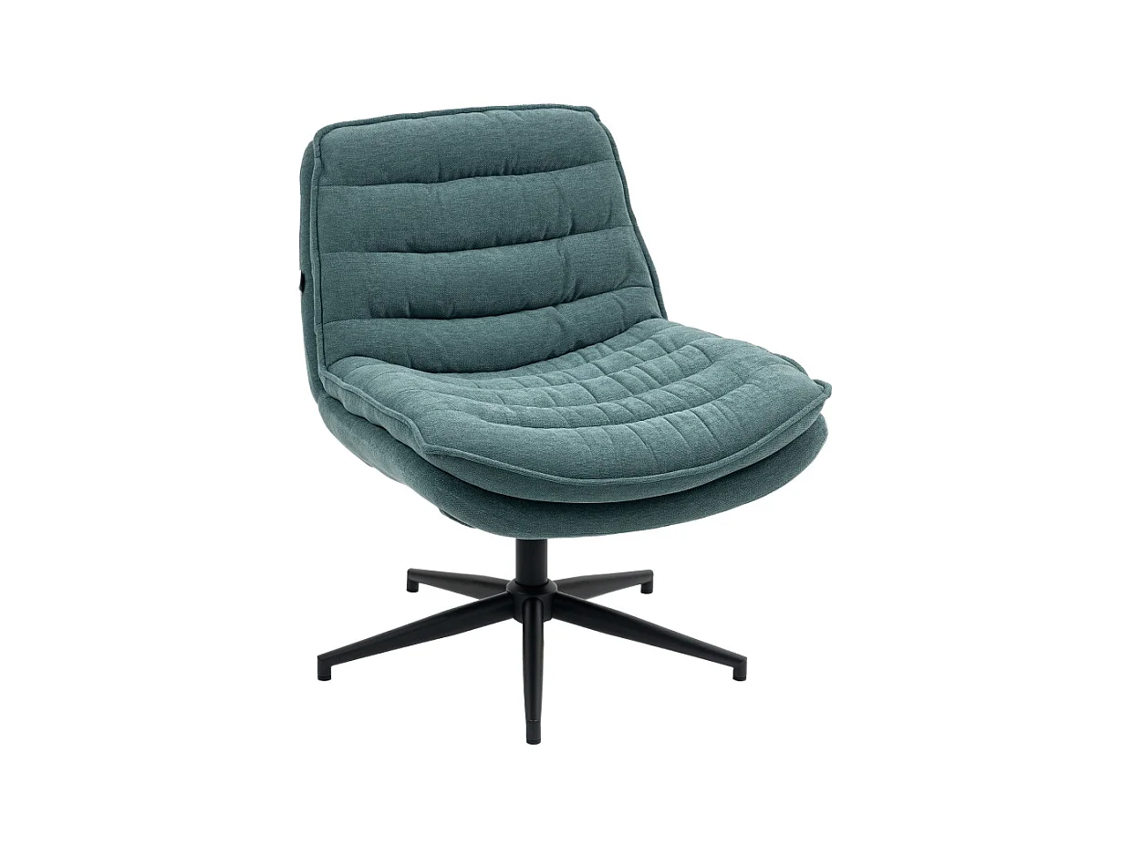 Fauteuil de bureau, large assise, réglable en hauteur, siège tailleur, double couche rembourrée, pivotant, lin vert, pour home office