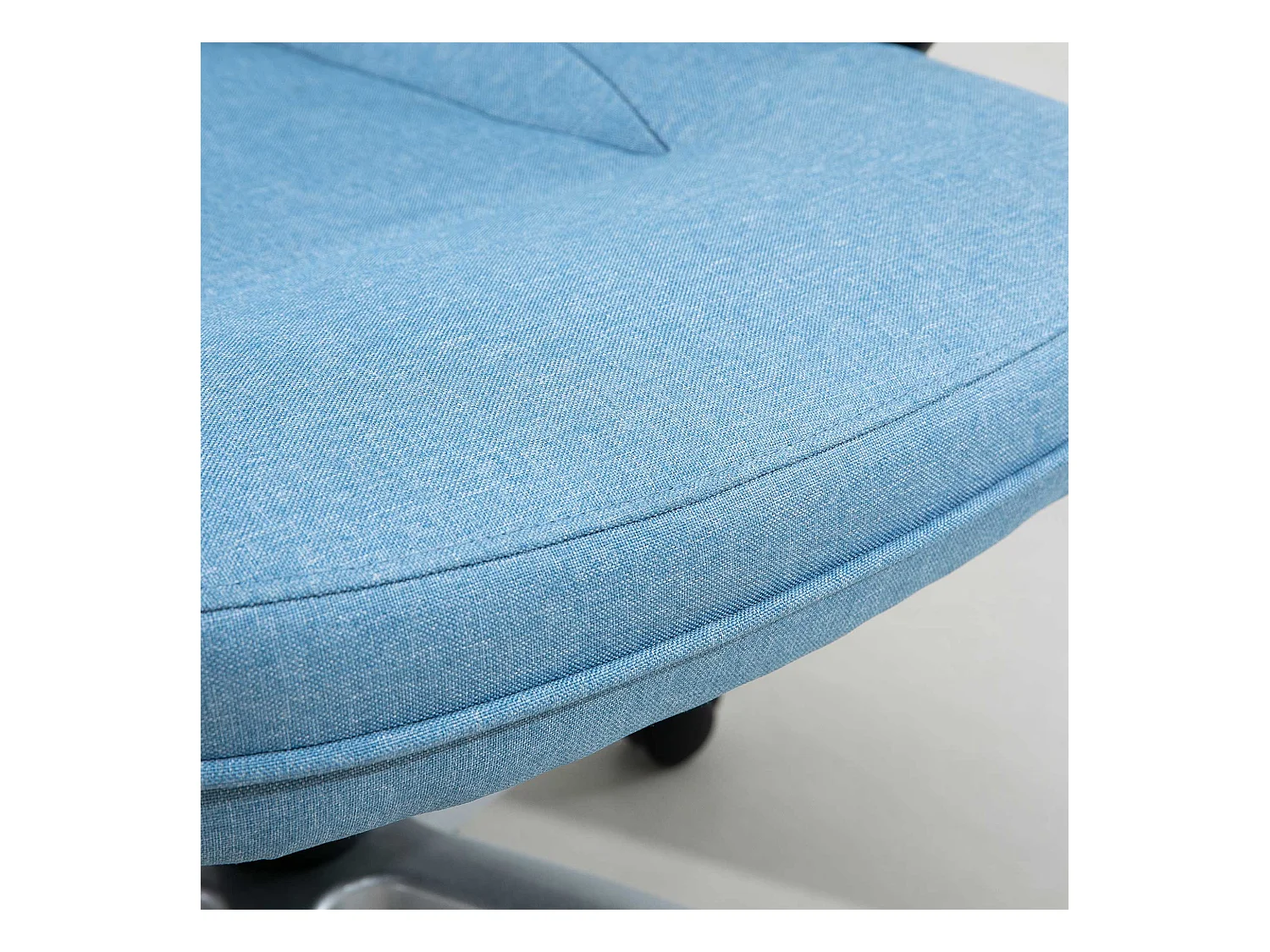 Fauteuil de direction ergonomique, chaise de bureau réglable, lin bleu clair, 66x75x110-120 cm, pour un confort optimal au travail